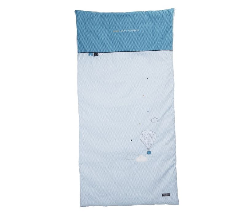Edredon Lit Bébé En Coton Bleu