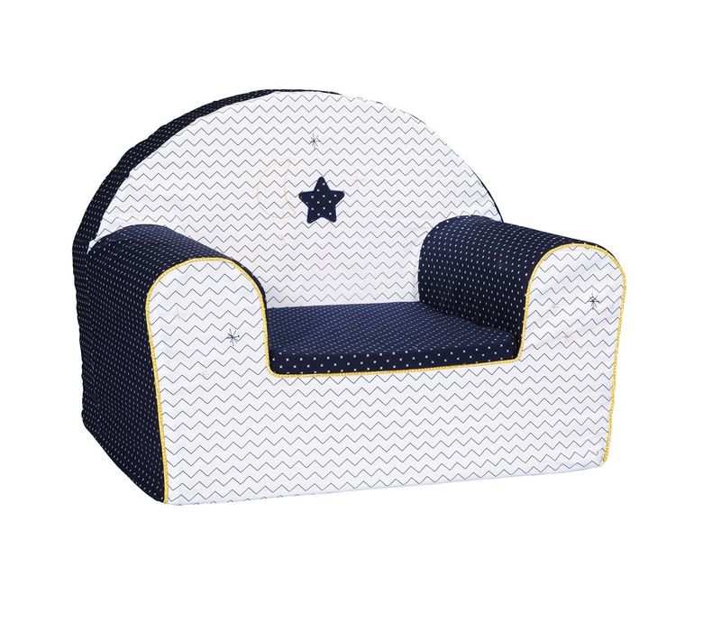 Fauteuil Club 42x51cm En Coton Blanc