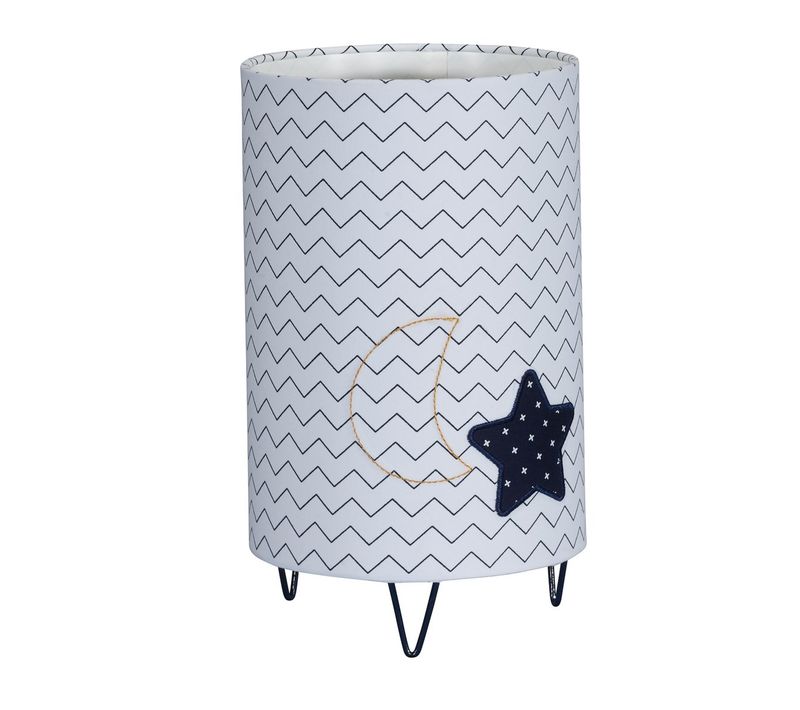 Lampe à Poser Pieds Métal En Coton Blanc