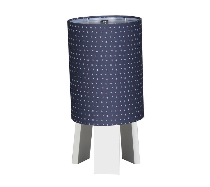 Lampe De Chevet Avec Pied En Coton Bleu