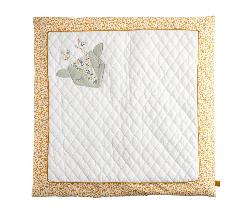 Grand Tapis 100x100 Cm En Coton Blanc