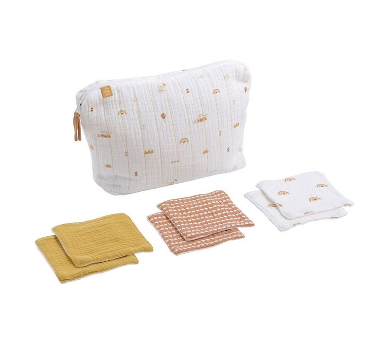 Trousse De Toilette Et Carré éponge En Coton