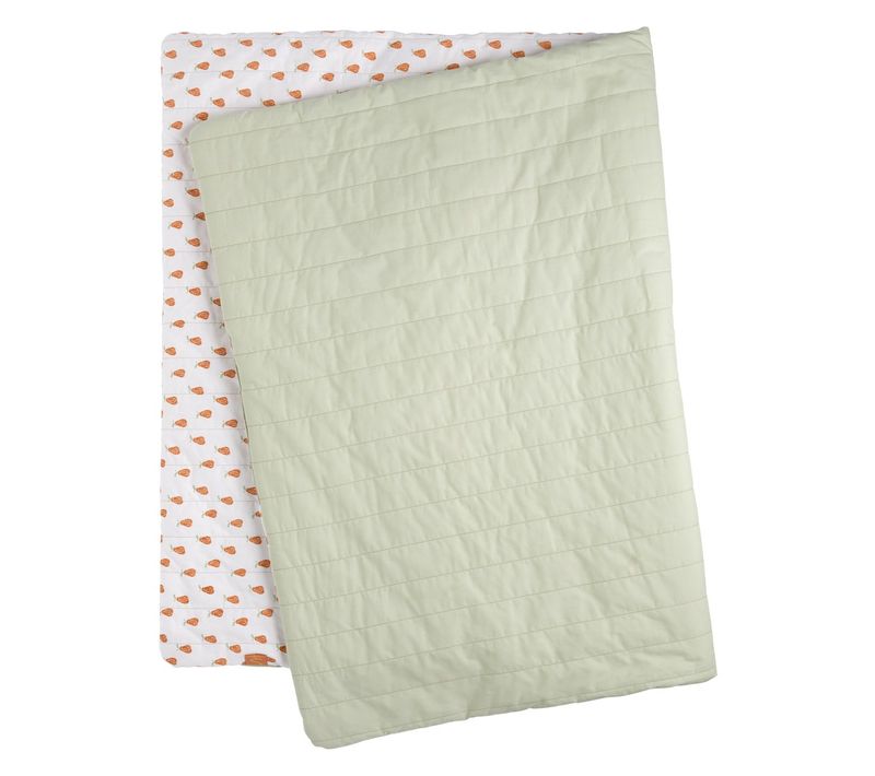 Couvre Lit Bébé 90x140 Cm En Coton Vert Tilleul