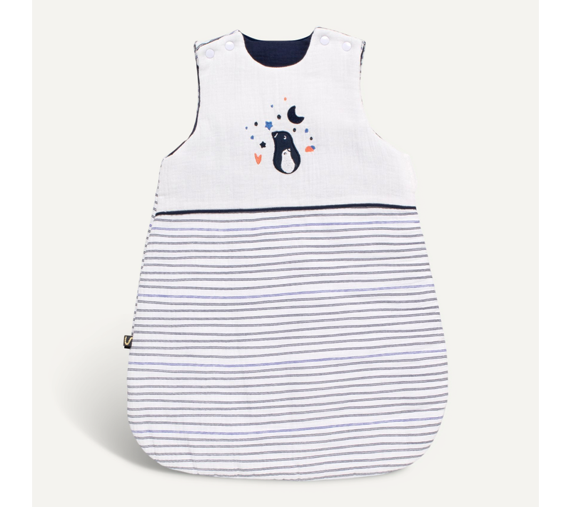 Gigoteuse Bébé Hiver Naissance En Double Gaze De Coton Marinière