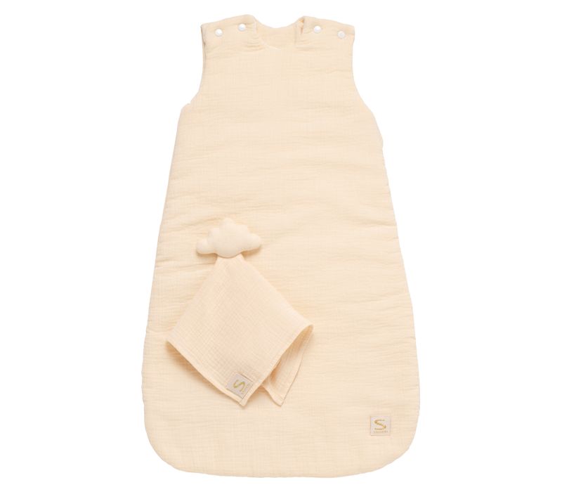 Gigoteuse Bébé Hiver En Double Gaze De Coton Et Son Doudou Mouchoir