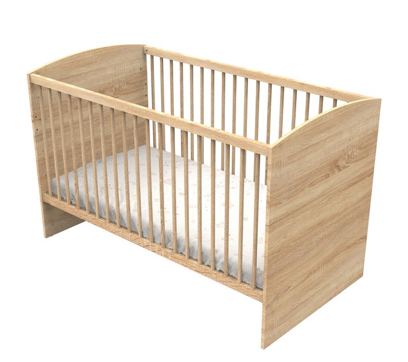 Lit Évolutif 140x70 - Little Big Bed En Bois Décor Chêne Doré
