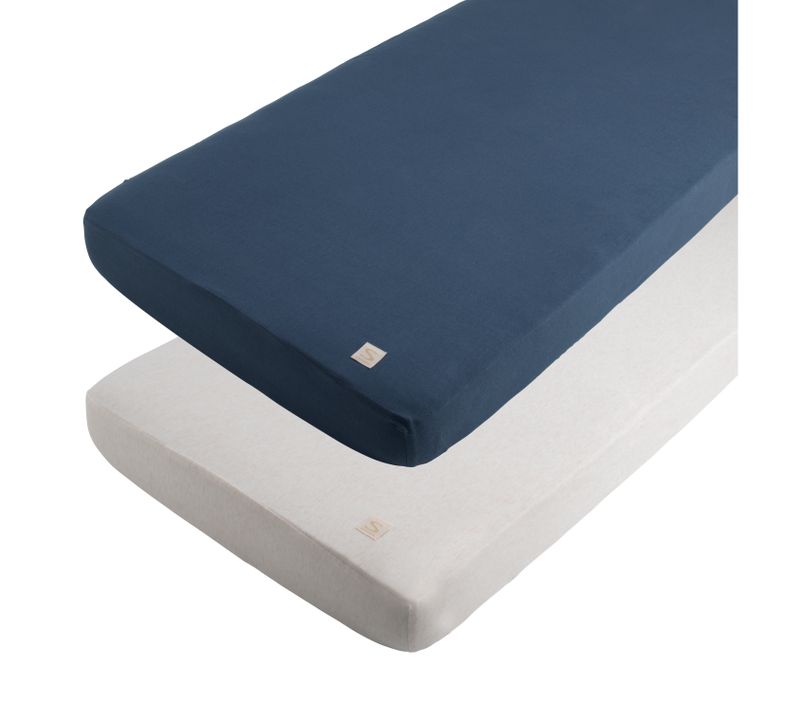 Lot De 2 Draps Housse En Coton Pour Lit Bébé