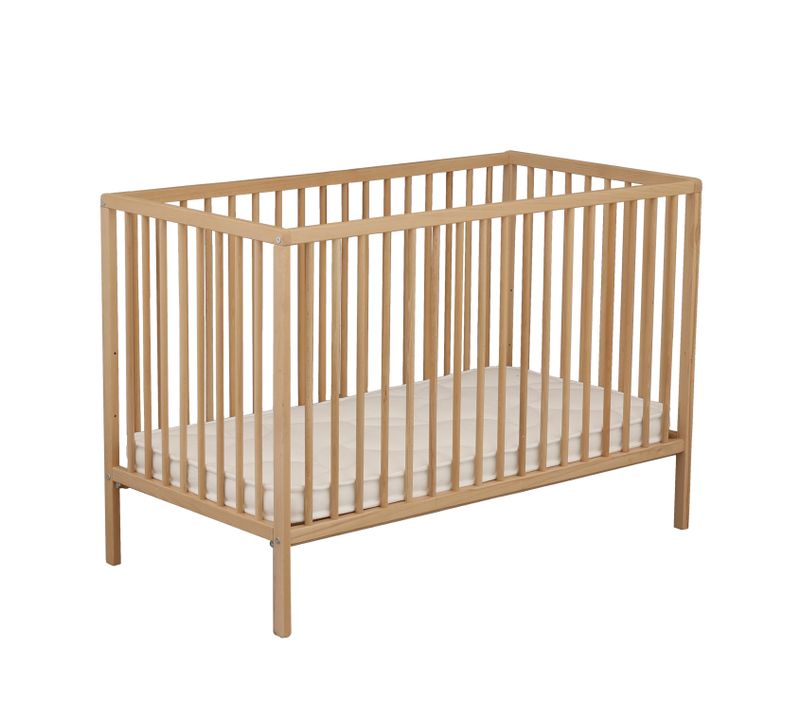 Lit Bébé Tout Barreaux En Bois Matelas Inclus
