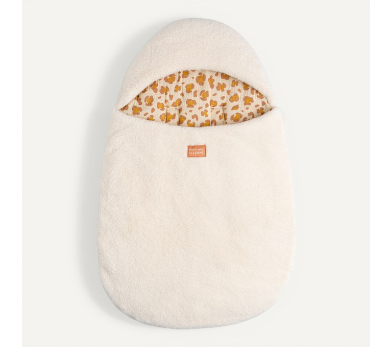 Nid D'ange Bébé 5 Attaches En Sherpa Et Intérieur Gaze De Coton