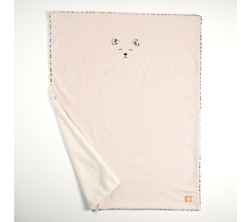 Couverture Bébé En Velours Cotelé Et Sherpa