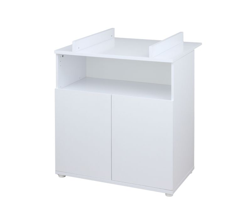 Commode à Langer Bébé 2 Portes Blanc Ultra