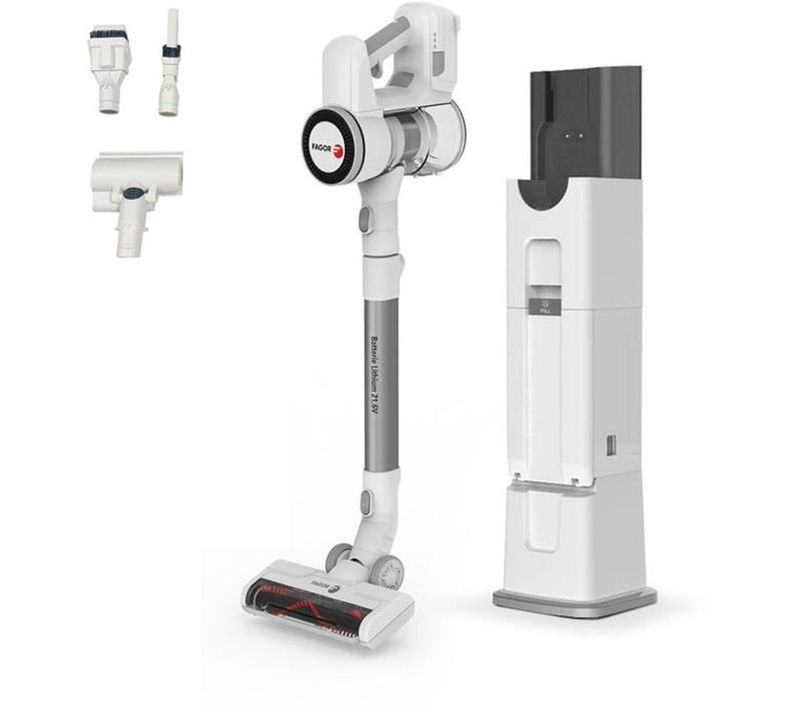 Aspirateur Balai Sans Fil 2 En 1 - Fg6415 - 300w - Avec Base Auto Nettoyante - Tube Flexible - 3 Vi