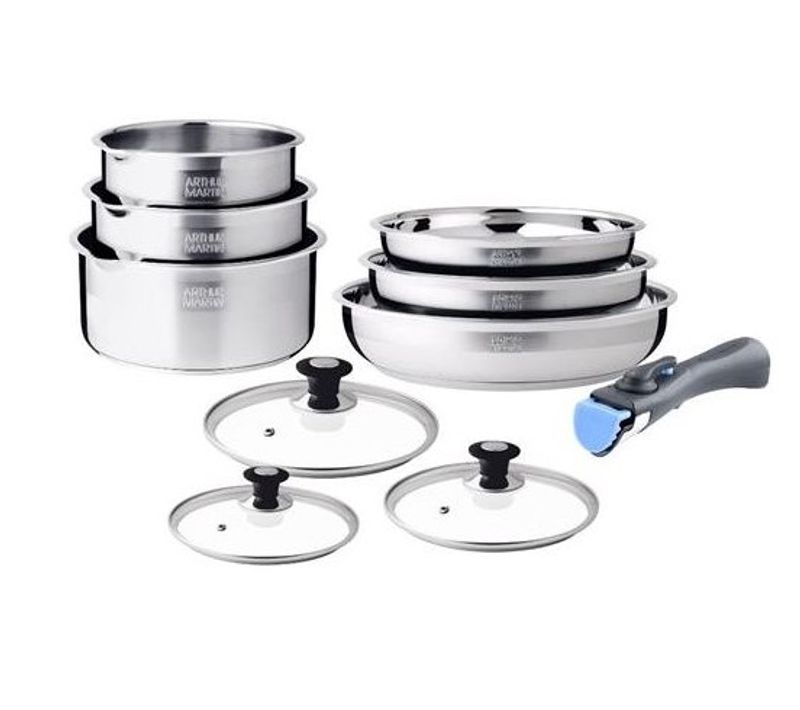 Batterie De Cuisine Inox 10 Pièces - Am8411