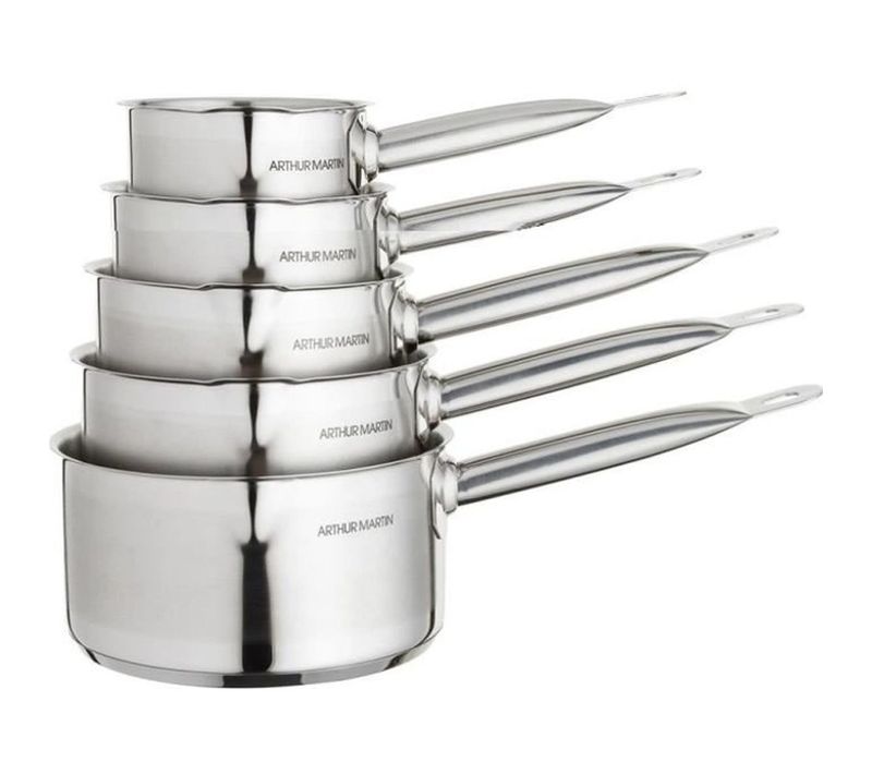 Set De 5 Casseroles Inox 12/14/16/18/20 Cm - Fond Capsule
