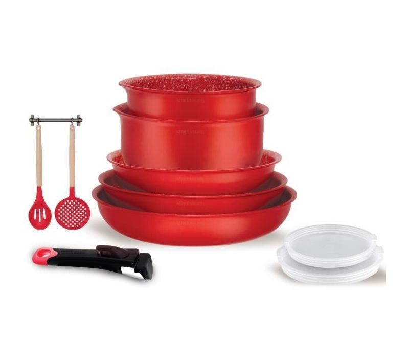 Batterie De Cuisine - Amr41 - Batterie De Cuisine 10 Pieces - Tous Feux Dont Induction