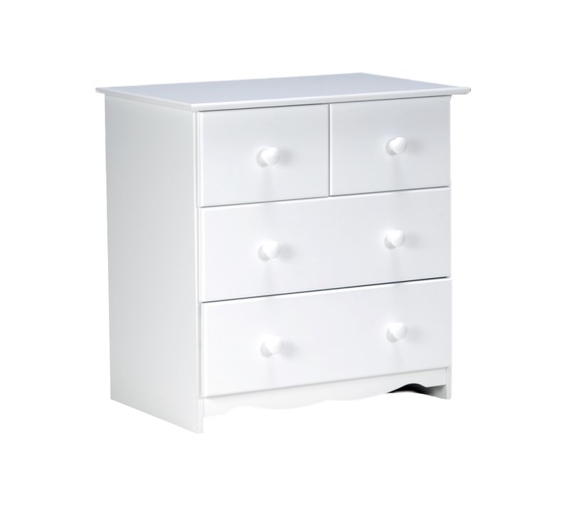 Commode À Langer 4 Tiroirs Teddy - Blanc