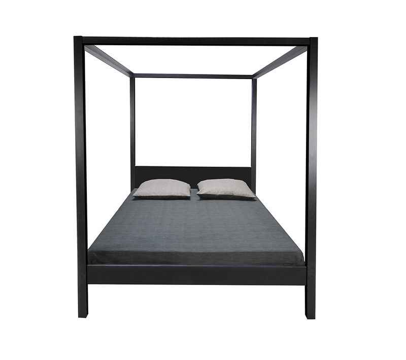 Lit Double à Baldaquin Romance 160x200 / Noir