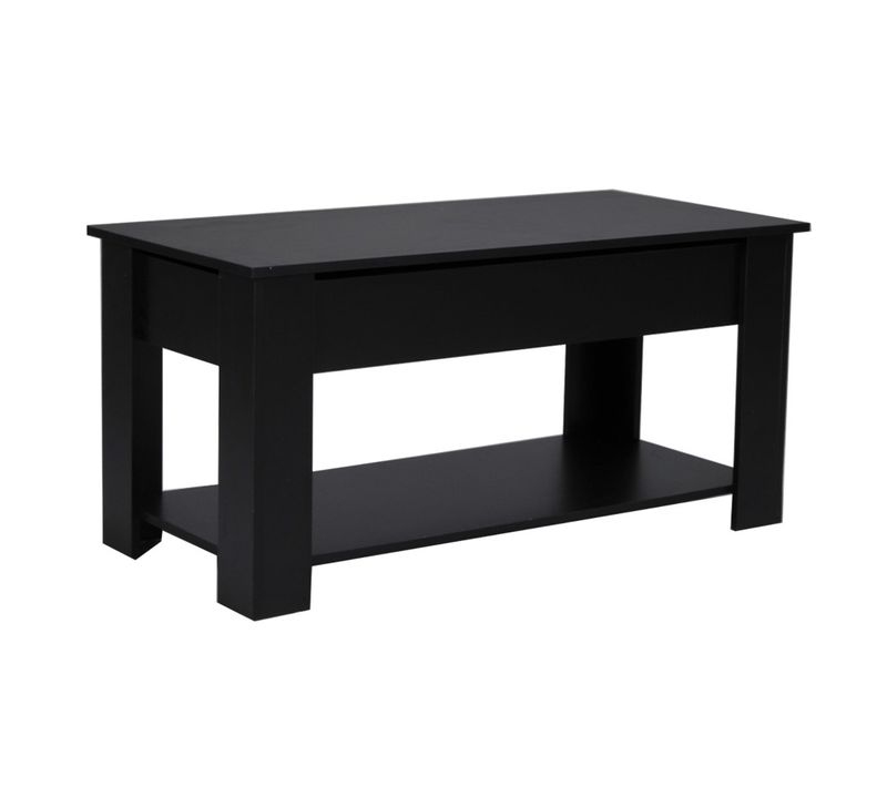 Table Basse Plateau Relevable Utah 100x50cm / Noir