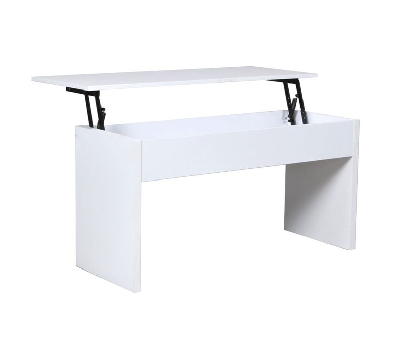 Table Basse Plateau Relevable Arizona 100x40cm / Blanc