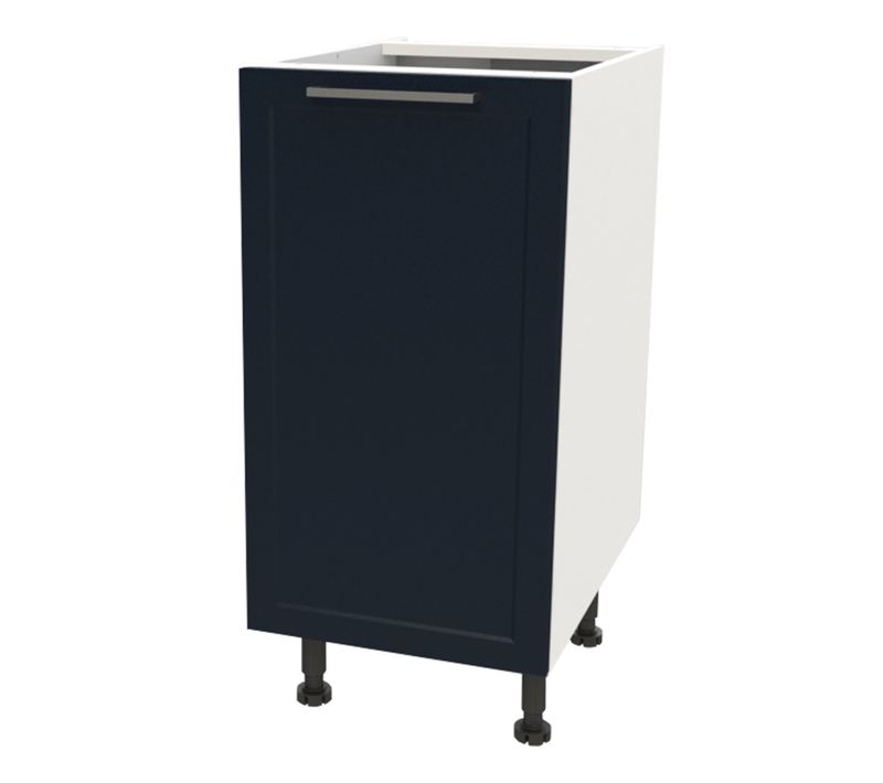 Meuble Bas De Cuisine 1 Porte - Frost 40cm / Blanc et Bleu Nuit