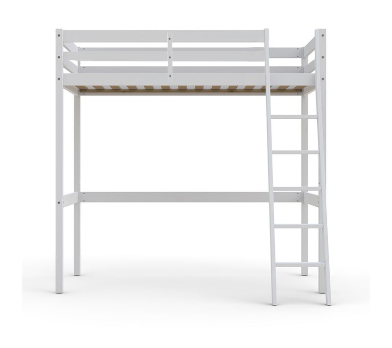 Lit Mezzanine Studio 90x200 + 1 Sommier / Blanc