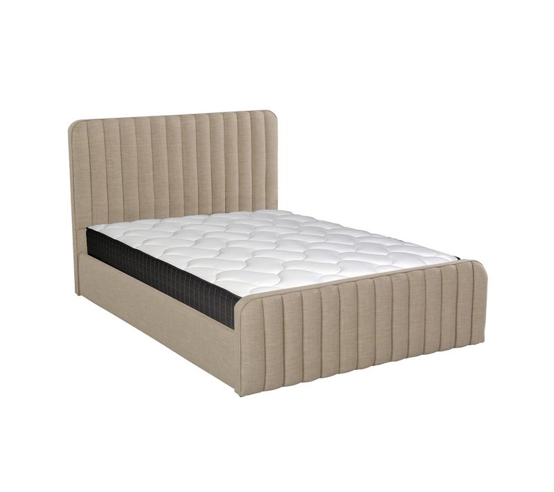 Lit Coffre 140x190 Cm Neva + 1 Sommier / Beige