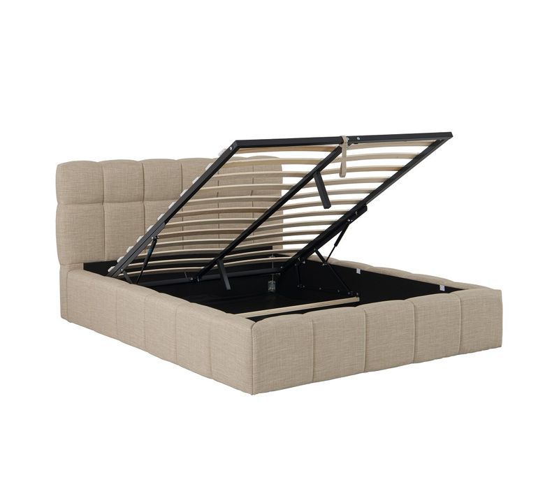 Lit Coffre 180x200 Cm Elias + Sommier / Beige