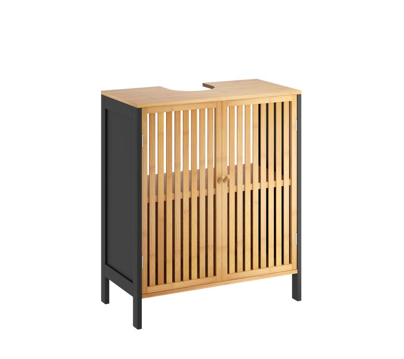 Meuble sous vasque BRS43D - 70x30x60cm - Bois Clair