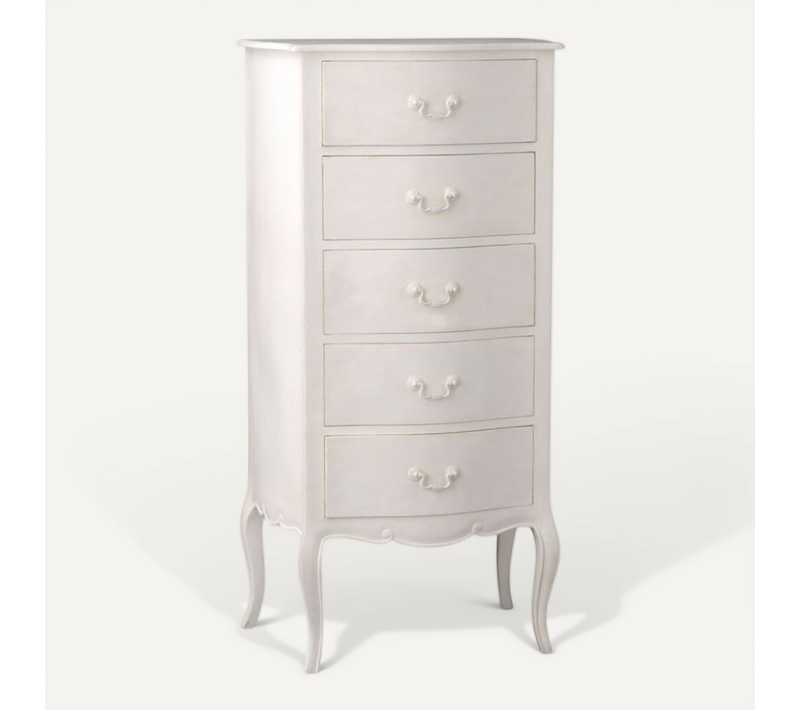 Chiffonnier 5 Tiroirs Blanc - Apollonia