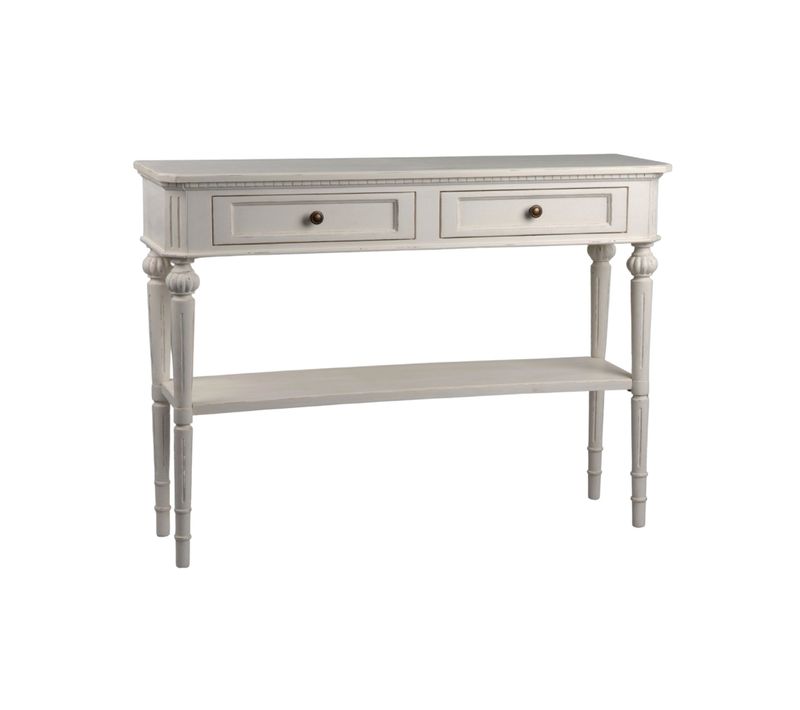 Console En Bois 2 Tiroirs Et 1 Tablette - Lehna