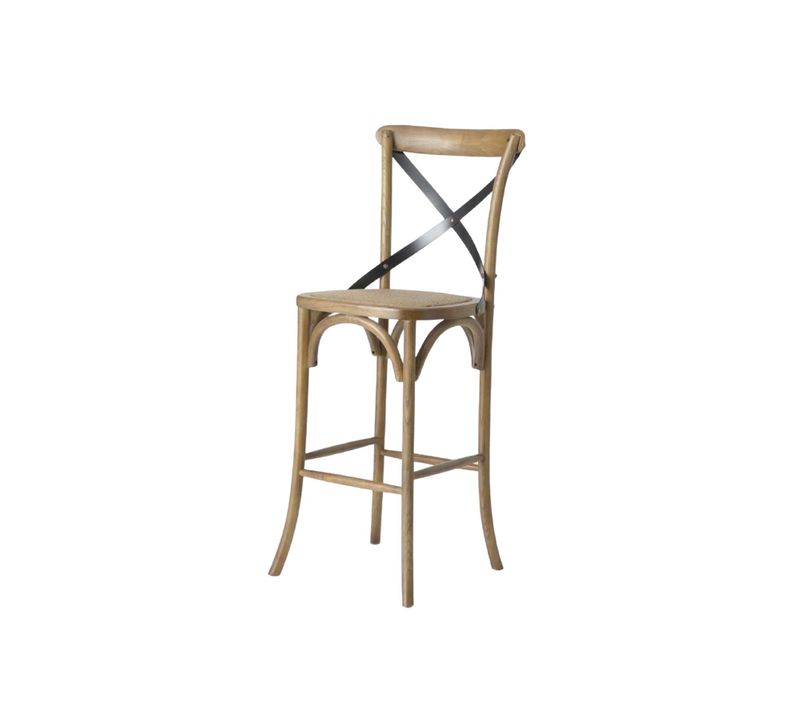 Tabouret Bistrot En Bois Massif Et Métal
