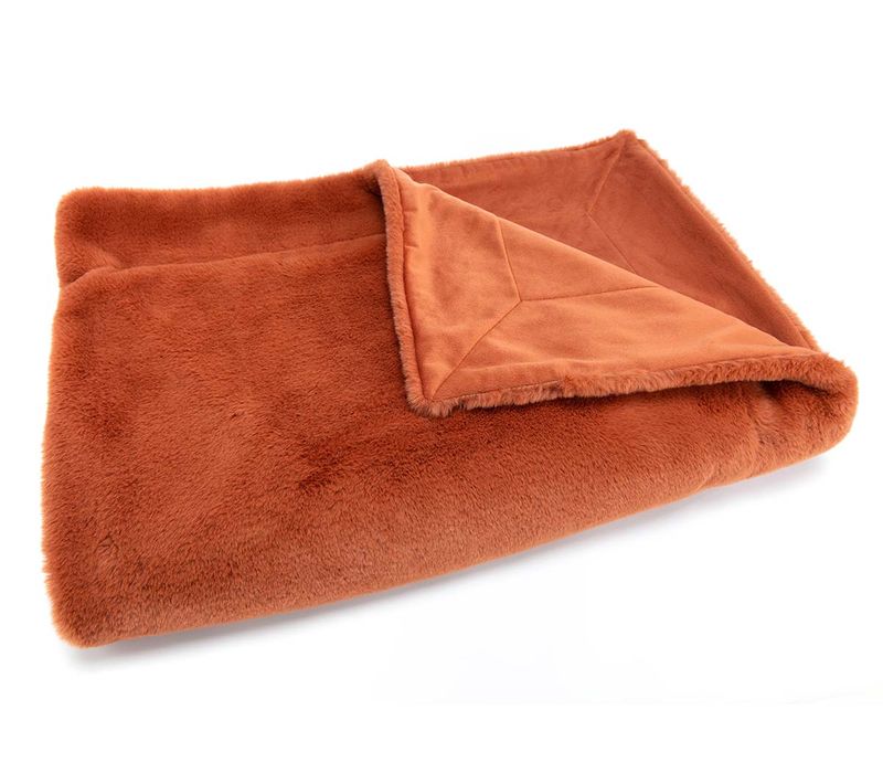 Plaid Luxe 130 X 170 Cm Terracota - Amadeus