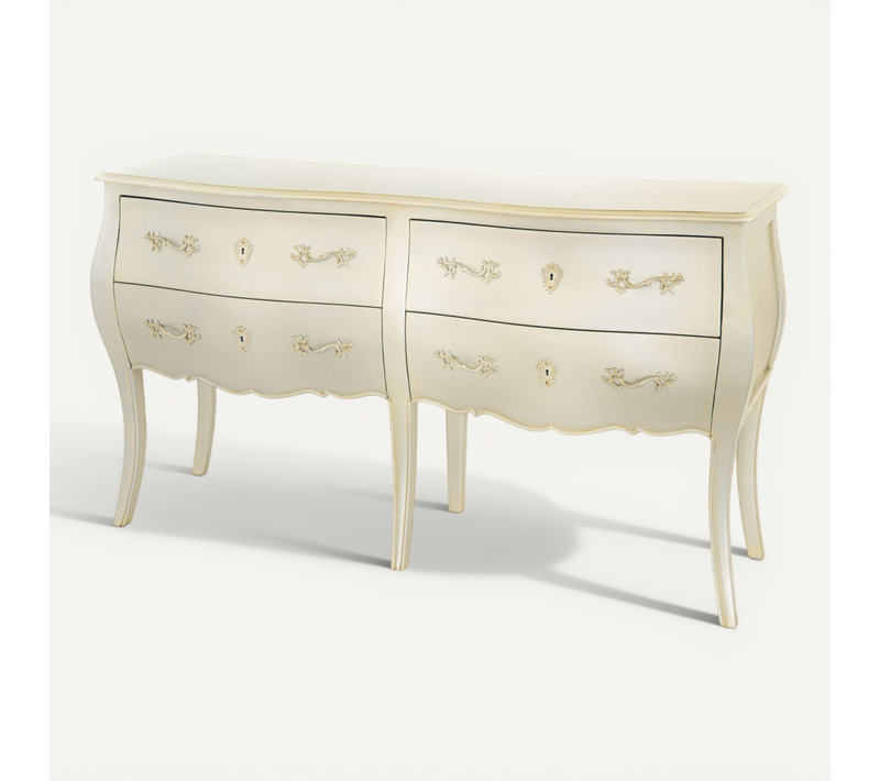 Commode Double Silver Murano En Bois