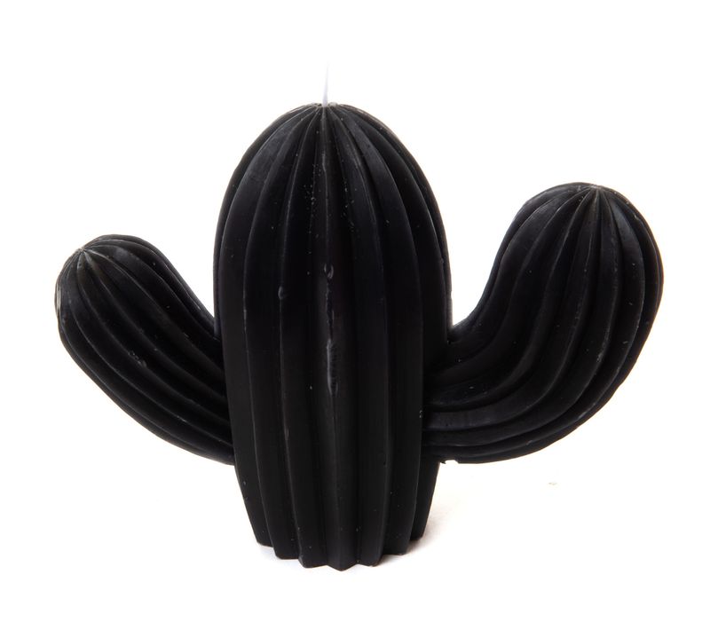 Bougie Cactus Noire En Cire