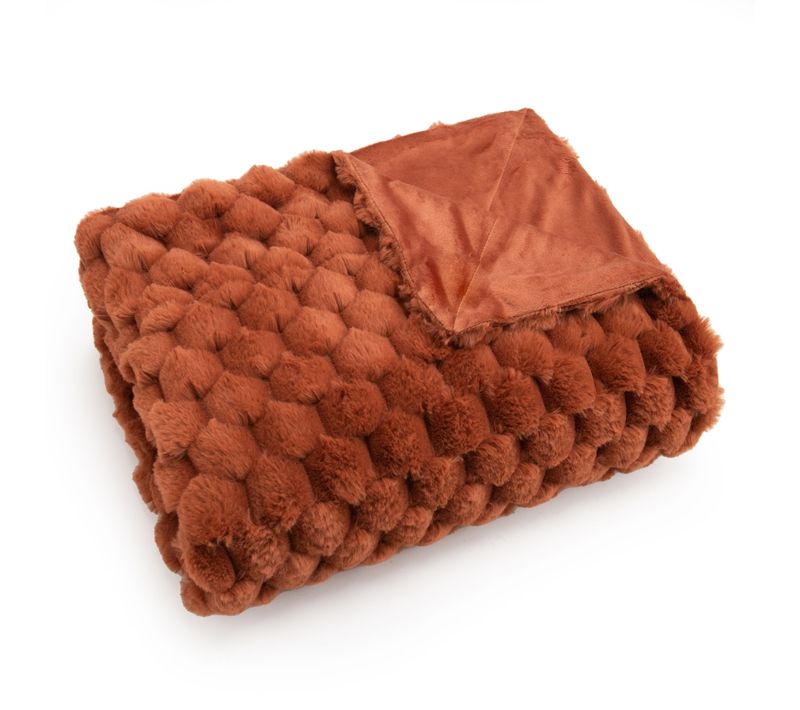 Plaid Victoria Terracotta 130x170 Cm En Polyester