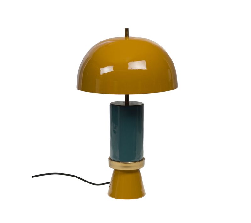 Lampe à Poser Vintage Bicolore Jaune- Amadeus