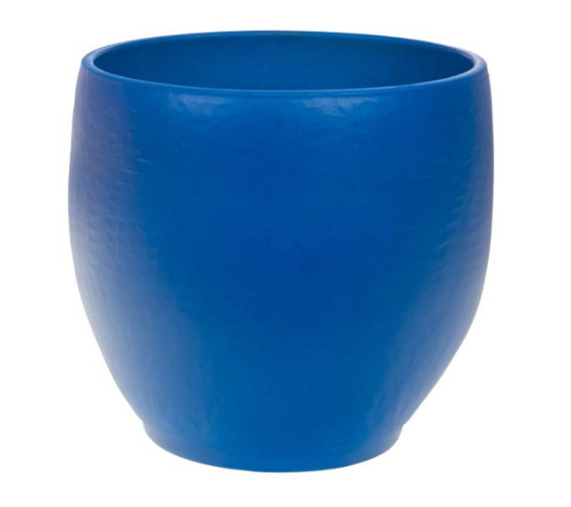 Cache Pot Esna 39 X 38 Cm Bleu En Terre Cuite