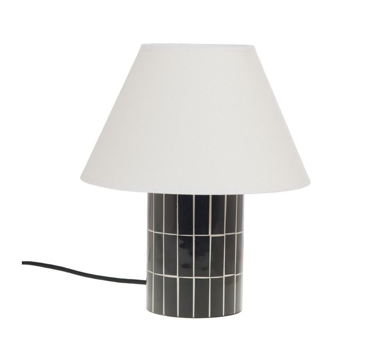 Lampe Tiléa Petit Modèle Abat Jour En Lin En Résine