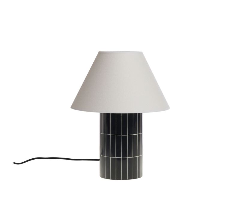 Lampe Tiléa Grand Modèle Abat Jour En Lin En Résine