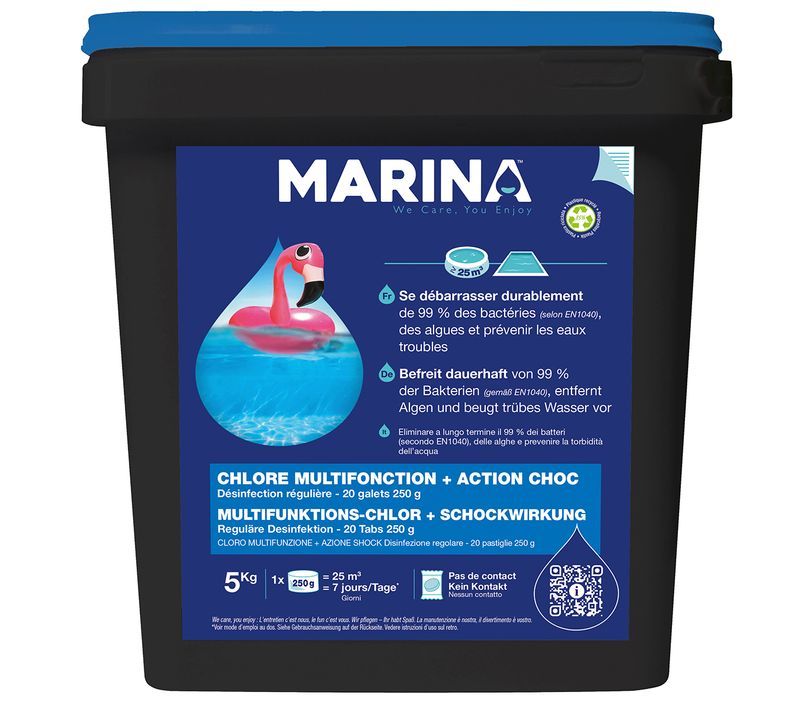 Galets Bi-couche Chlore Multifonction Lent Et Rapide 250g 5kg - 888279