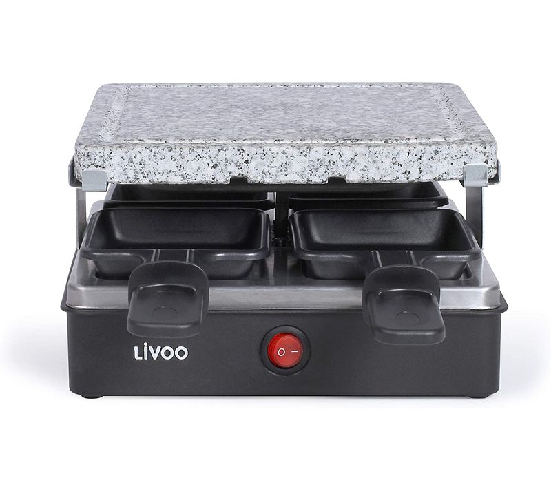 Appareil à Raclette 4 Personnes 600w + Pierre à Griller - Doc242