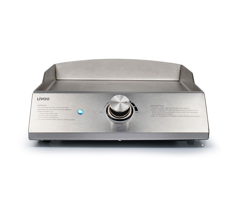 Plancha Électrique 2800w Plaque Inox - Doc292