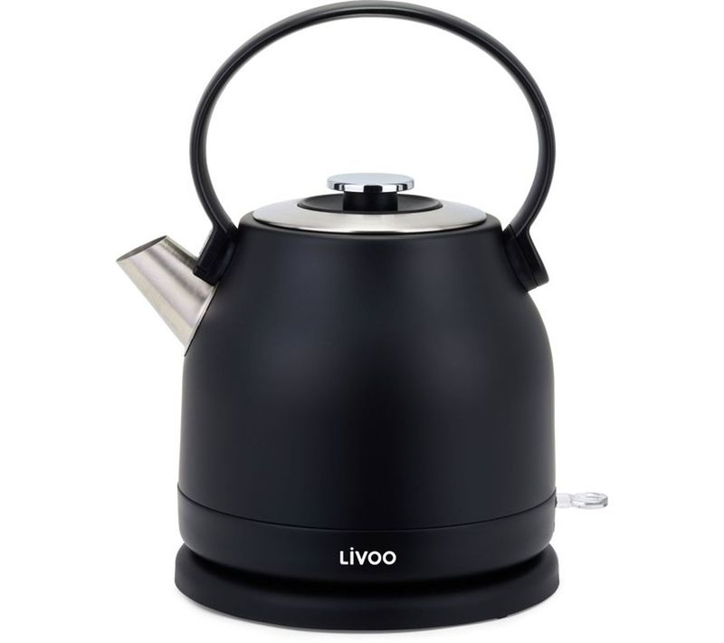 Bouilloire Électrique Rétro 1,5 L - 2200 W, Acier Inoxydable, Socle 360°