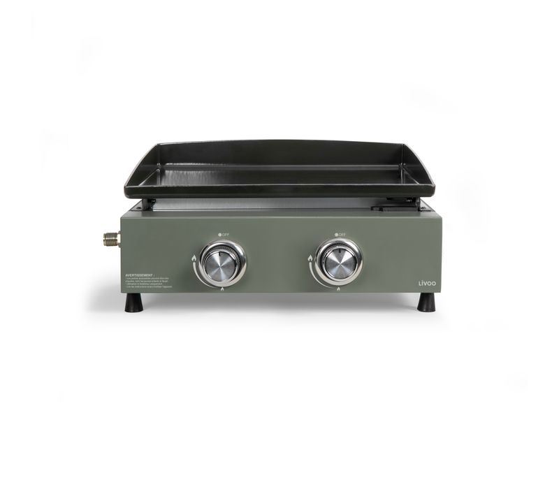 Plancha Gaz 5000w Plaque Acier Émaillé 45.5x35.5cm - Doc323