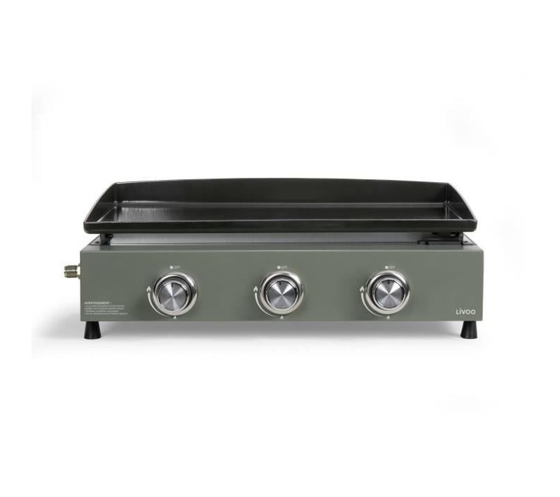 Plancha Gaz - Doc324 - 3 Brûleurs - Vert / Noir