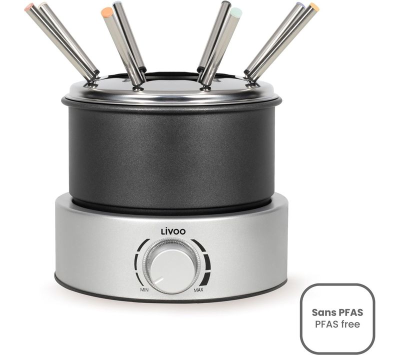 Appareil à Fondue Électrique Doc333 — 800 W, 2,4 L, Jusqu'à 8 Personnes
