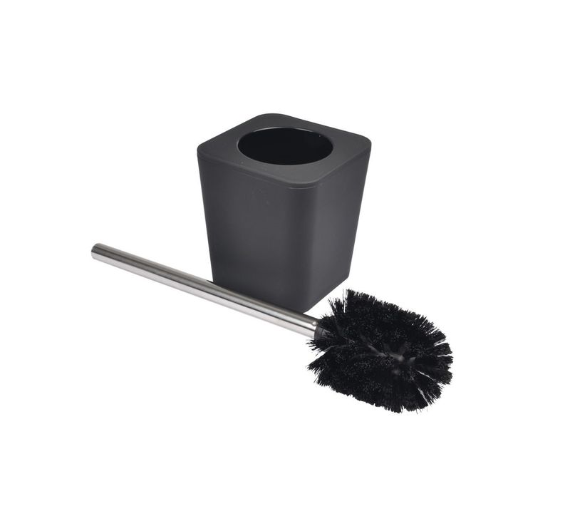 Brosse Wc Soft Touch "vitamine" 39cm Noir