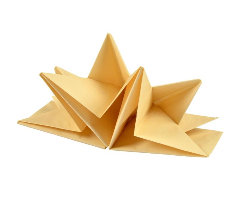 Lot De 12 Serviettes En Papier "pré Pliées" 40x60cm Crème