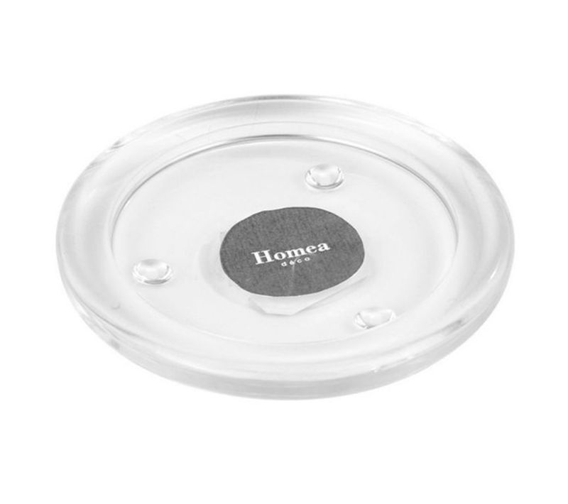 Photophore Rond Plat "verre" 10cm Transparent