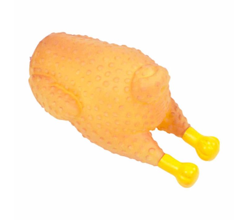Jouet Pour Chien "poulet Roti" 14cm Écru